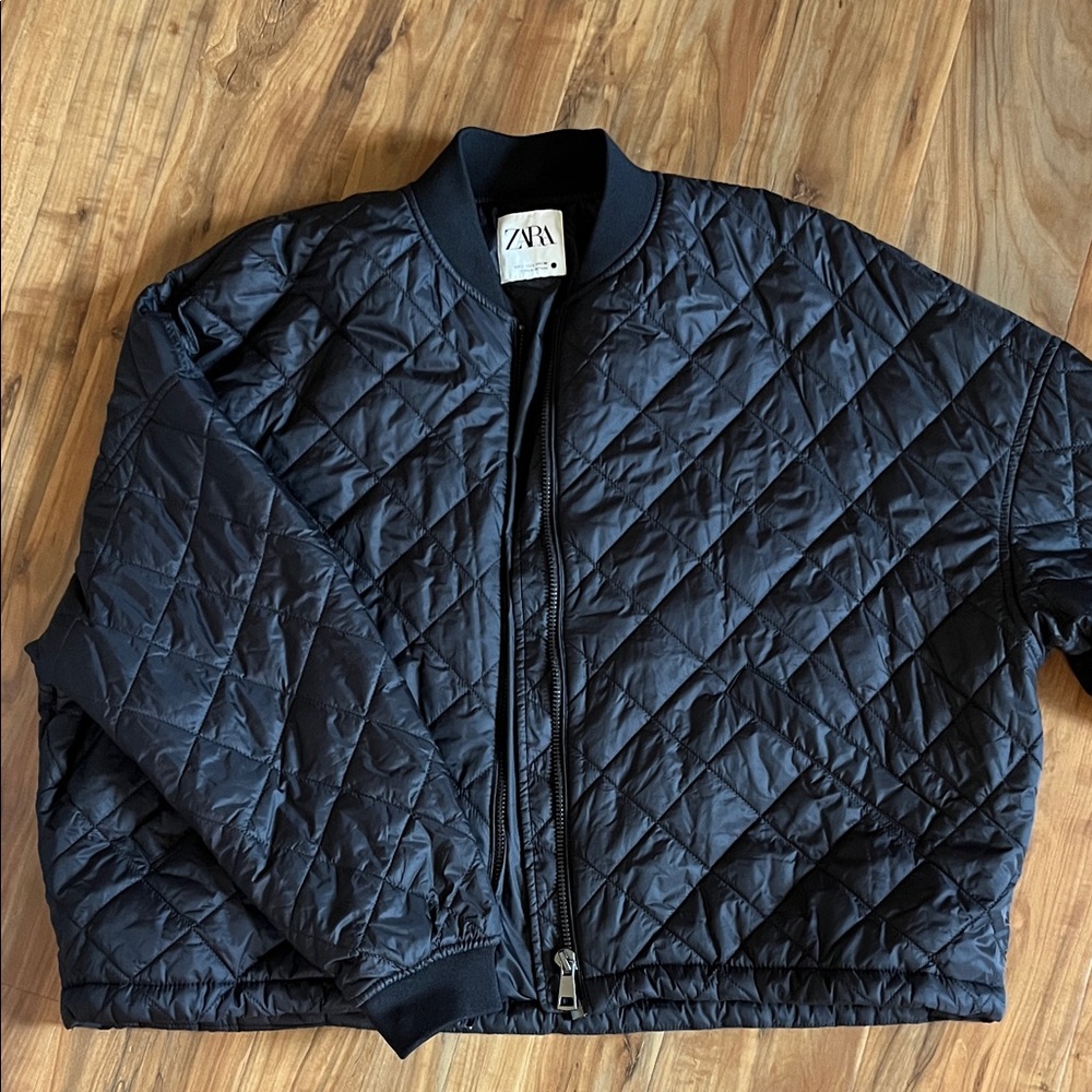 Zara quilted bomber jacket